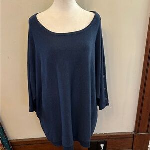 89th and Madison navy 3/4 length sleeve Sweater Size 3X New